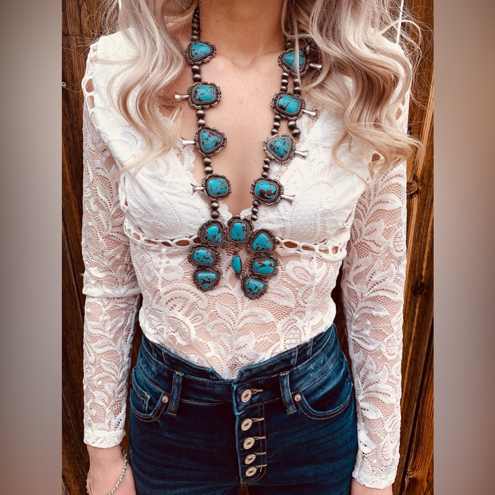 White Lace Bodysuit